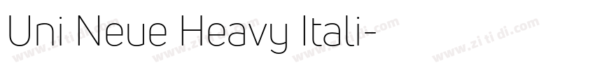 Uni Neue Heavy Itali字体转换